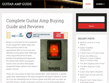 Tablet Screenshot of guitarampguide.com